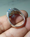 Original Blue Topaz Sterling Silver Fine Ring Natural Blue Topaz Silver Ring