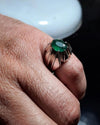 Xmas Gift Natural Zambian Emerald Sterling Silver Ring Real Zamurd Emerald Ring