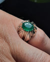 Xmas Gift Natural Zambian Emerald Sterling Silver Ring Real Zamurd Emerald Ring