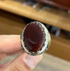 Eagle Shape Natural Real Brown Yemeni Yamani Aqeeq Akik Haqeeq Ring Xmas Gift