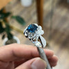 Natural London Blue Topaz Stone Ring Swiss London Blue Topaz Mens Ring Xmas Gift