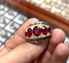 Kabli Blood Red Ruby Stone Ring Afghanistan Natural Afghani Kabli Ruby Ring Mens