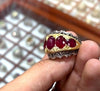 Kabli Blood Red Ruby Stone Ring Afghanistan Natural Afghani Kabli Ruby Ring Mens