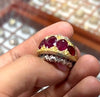 Kabli Blood Red Ruby Stone Ring Afghanistan Natural Afghani Kabli Ruby Ring Mens