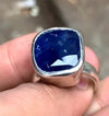 Blue Gemstone Sapphire Ring Natural Sapphire Fashion Ring Blue Sapphire Ring