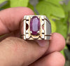 Natural Certified Purplish Ruby Stone Ring From Afghanistan Real Certified Ruby