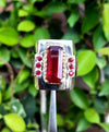 Mens Natural Afghani Ruby Ring Unheated Men Original Ruby Ring from Afghanistan