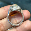 White Fire Water Opal Ring Ethiopian Fire Water Opal Ring Untreated Opal Ring