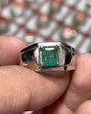 Emerald Stone Ring For Mens Emerald Stone Fashion Ring Emerald Stone Handcrafted