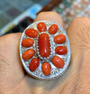 Multi Coral Natural Gemstone Ring Original Coral Marjan Ring Real Coral Men Ring