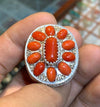 Multi Coral Natural Gemstone Ring Original Coral Marjan Ring Real Coral Men Ring