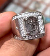 Original Muh e Najif Stone Ring With Zircon Genuine Muh e Najif Shia Stone Ring