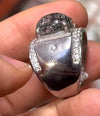 Original Muh e Najif Stone Ring With Zircon Genuine Muh e Najif Shia Stone Ring