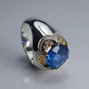 Xmas Gift Blue Topaz Sterling Silver Fine Ring Blue Topaz Fashion Silver Ring