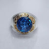 Xmas Gift Blue Topaz Sterling Silver Fine Ring Blue Topaz Fashion Silver Ring