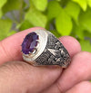 Original Emethest Stone Ring Unique Design Top Quality Real Amethyst Stone Ring