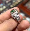 Zambian Mens Emerald Ring Zambian Emerald Fashion Ring Zambian Emerald Fine Ring