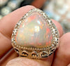 Big Size Natural Ethiopian Fire Opal Ring Unheated Untreated Original Gemstone