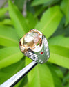 Natural Yellow Topaz Stone Ring Real Topaz Ring Original Yellow Topaz For Mens