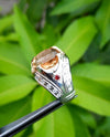 Natural Yellow Topaz Stone Ring Real Topaz Ring Original Yellow Topaz For Mens