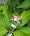 Natural Yellow Topaz Stone Ring Real Topaz Ring Original Yellow Topaz For Mens