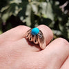 100% Neeshapuri Feroza Ring Sterling Silver Original Neeshapuri Feroza Ring Mens