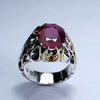 Xmas Gift Ruby Gemstone Ring African Ruby Sterling Silver Ring Real Ruby African