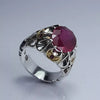 Xmas Gift Ruby Gemstone Ring African Ruby Sterling Silver Ring Real Ruby African