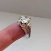 Yellow Zirconium Sterling Silver Ring Real Zircon Fine Ring Mens Zirconium Ring