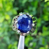 Natural Kashmiri Sapphire Ring Original Kashmiri Blue Sapphire Stone Ring Mens