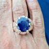 Natural Kashmiri Sapphire Ring Original Kashmiri Blue Sapphire Stone Ring Mens