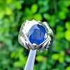 Royal Blue African Blue Sapphire Stone Ring Mens Real African Neelam Stone Ring