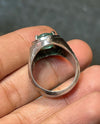 Natural Real Original Genuine Zambian Emerald Stone Ring Zamurd Stone Ring Mens