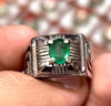 Emerald Fine Ring Mens Emerald Ring Emerald Fashion Ring Emerald Gemstone Ring