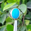 Mens Natural Tuquoise Stone Ring Untreated Real Turquoise Feroza Ring Neeshapuri