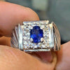 Original Ceylon Sapphire Stone Ring Real Ceylon Neelam Stone Ring Natural Neelam