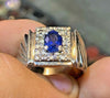 Original Ceylon Sapphire Stone Ring Real Ceylon Neelam Stone Ring Natural Neelam