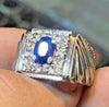 Original Ceylon Sapphire Stone Ring Real Ceylon Neelam Stone Ring Natural Neelam