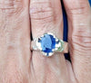 Original Royal Blue Cornflower Blue Sapphire Stone Ring Natural Neelam Ring Mens