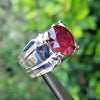 Natural Blood Red Afghani Ruby Ring Original Afghani Kabli Ruby Ring For Mens