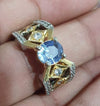 Cornflower Ceylon Blue Sapphire Cornflower Ceylon Sapphire Stone Silver Ring Men