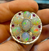 Natural Ethiopian Fire White Opal Stone Ring Original White Fire Opal Stone Ring