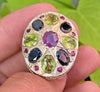 Original Ruby Stone With Blue Sapphire and Peridot Ring Real Blue Sapphire Ring