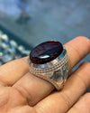 Old Rare Natural Yemeni Aqeeq Akik Haqeeq Stone Ring Yamani Akik Stone Ring Mens