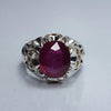 Xmas Gift Ruby Gemstone Ring African Ruby Sterling Silver Ring Real Ruby African