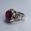 Xmas Gift Ruby Gemstone Ring African Ruby Sterling Silver Ring Real Ruby African