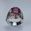 Xmas Gift Ruby Gemstone Ring African Ruby Sterling Silver Ring Real Ruby African