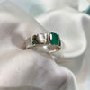 Xmas Gift Swat Emerald Mens Silver Ring Real Natural Swat Emerald Zamurd Ring