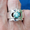 Original GRA Certified Greenish Moissanite Ring Real Certified Moissanite Ring