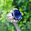 Natural Kashmiri Sapphire Ring Original Kashmiri Blue Sapphire Stone Ring Mens